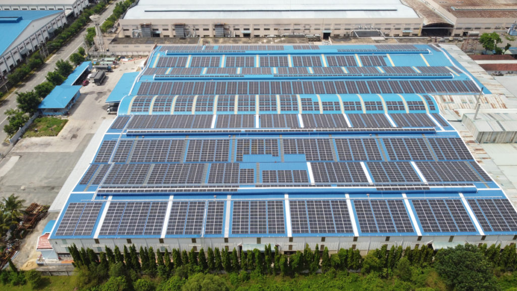 Nhà máy năng lượng mặt trời tại Bao bì Đông Nam Việt.